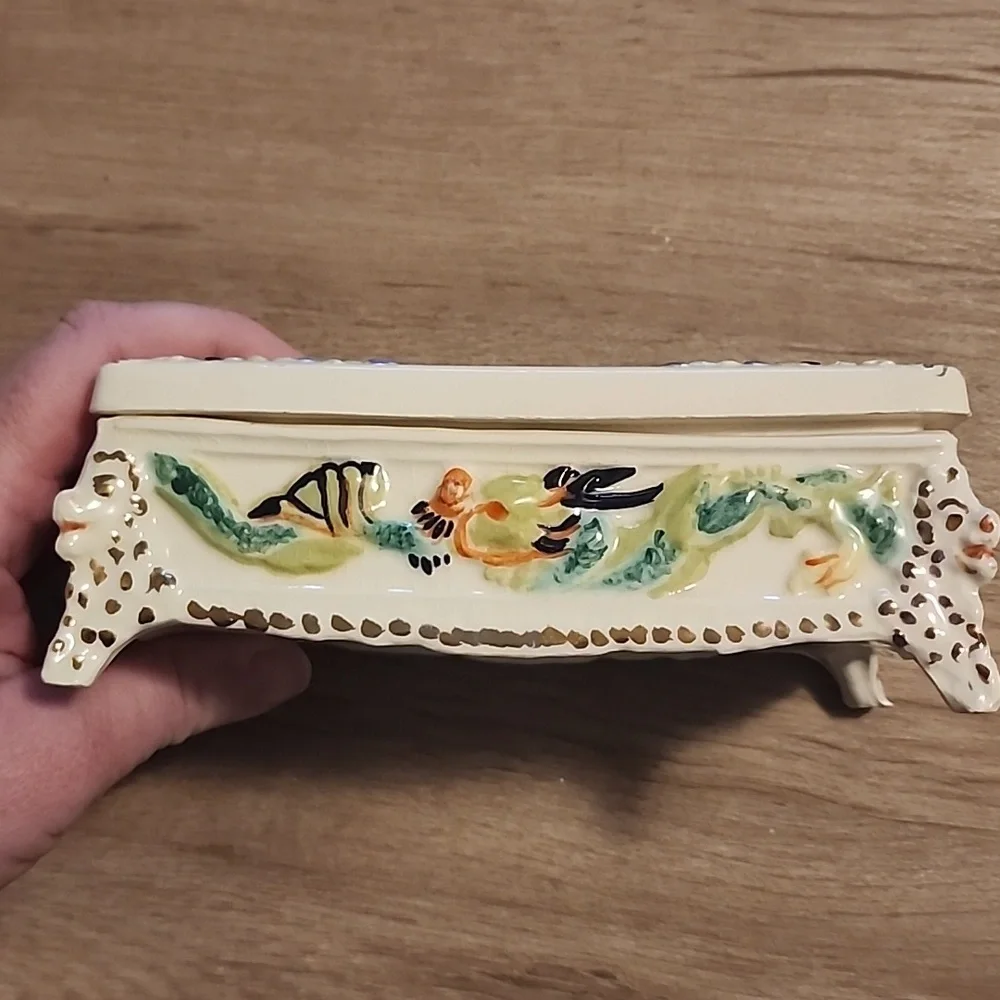 Ceramic jewelry Trinket container